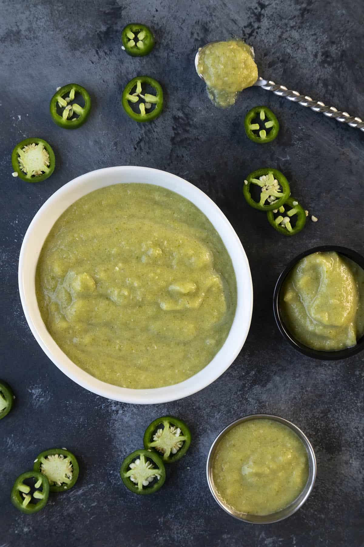 Several bowls of Creamy Jalapeno Sauce