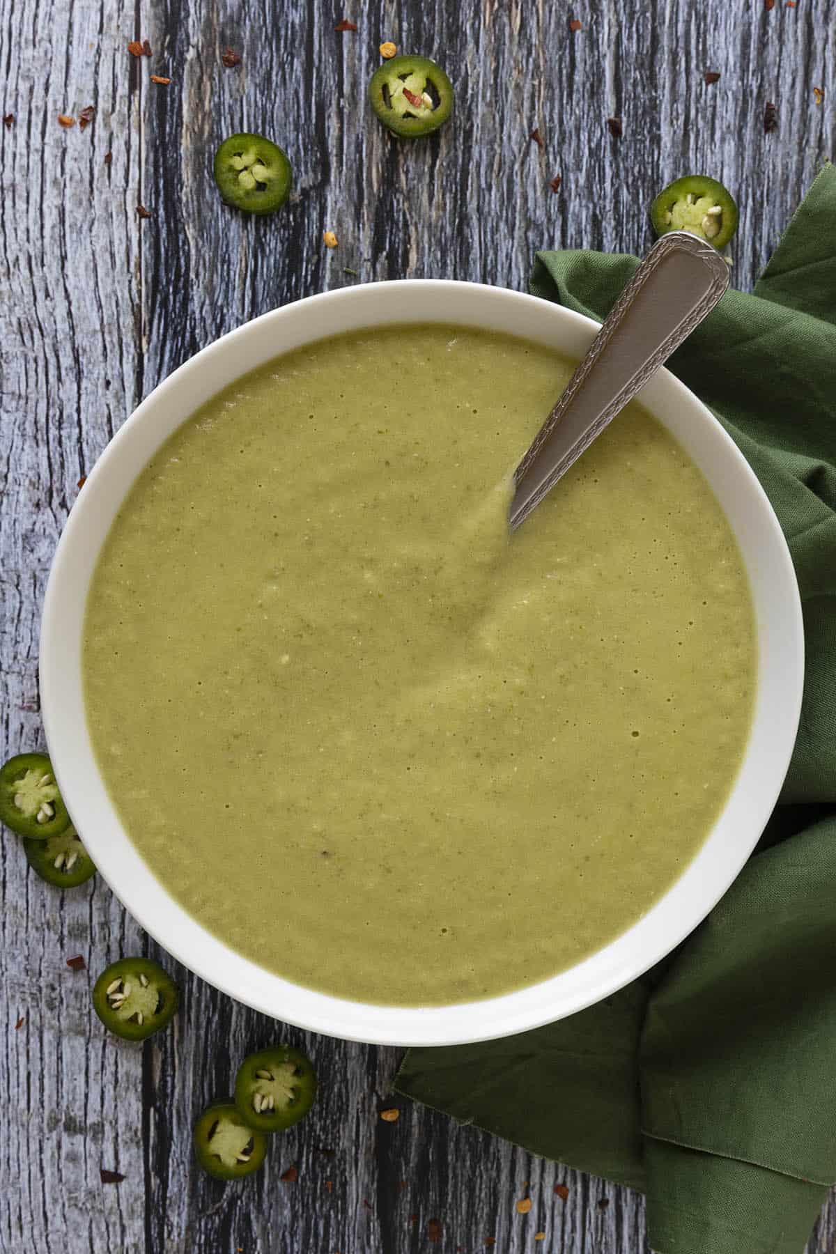Creamy Jalapeno Sauce in a bowl, ready to serve