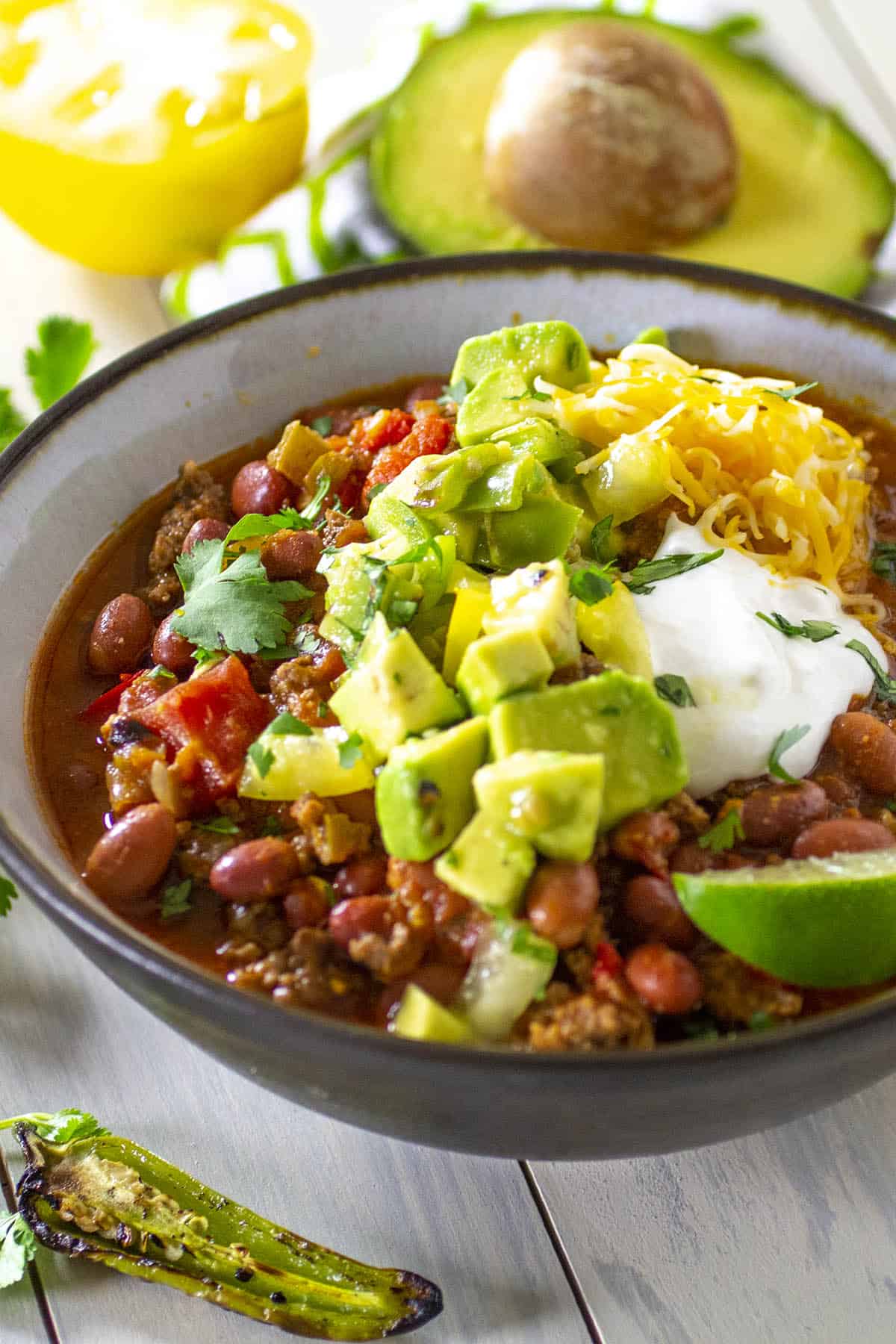 Crock Pot Taco Soup, ready to enjoy