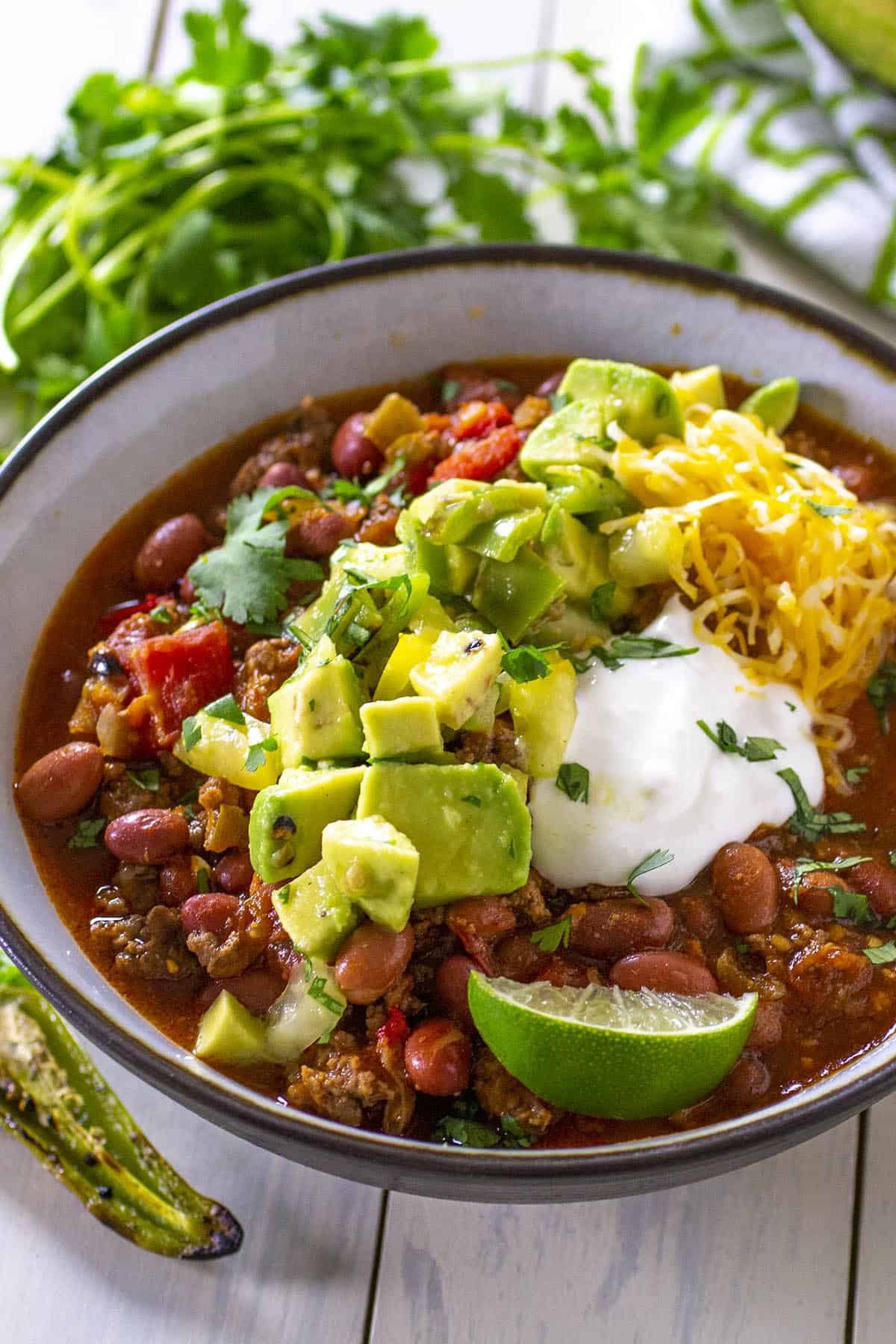 Crock Pot Taco Soup in a bowl