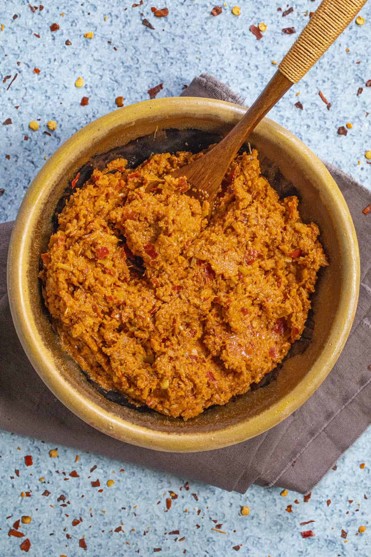 Panang Curry Paste in a bowl