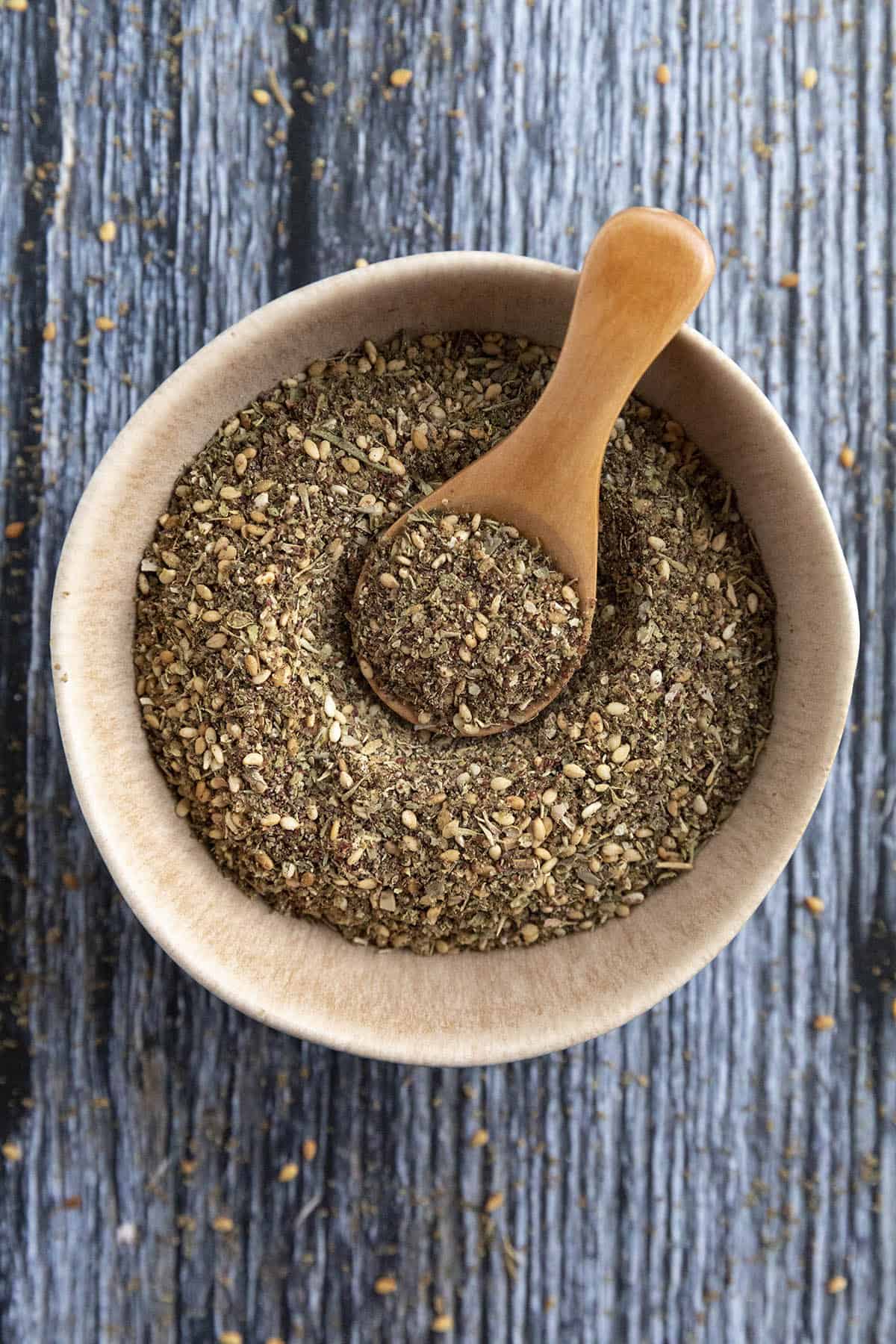 Za'atar Seasoning in a bowl, ready to use