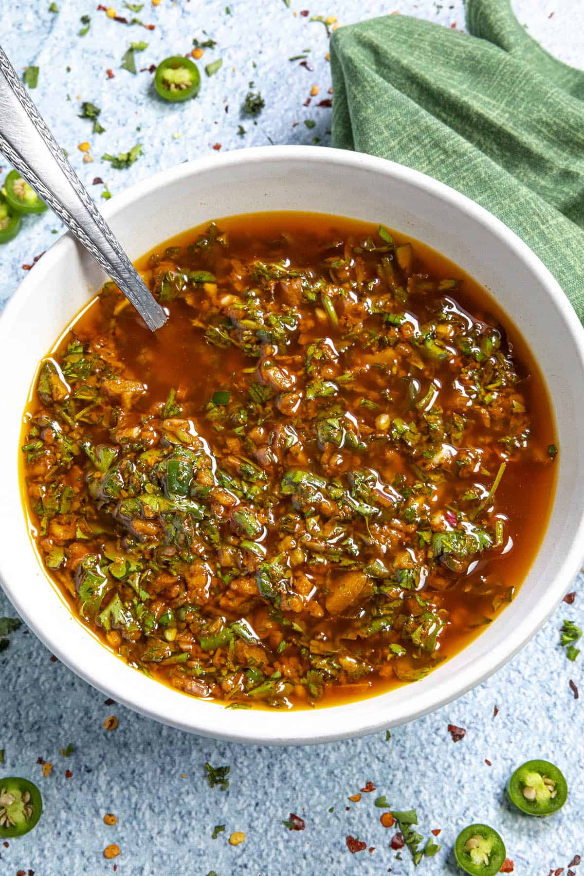 Chermoula sauce in a bowl