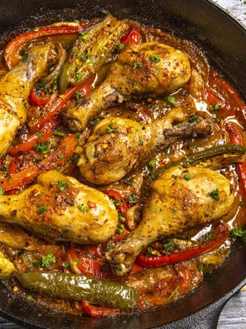 Chicken Drumsticks Recipe with Peppers and Paprika Recipe