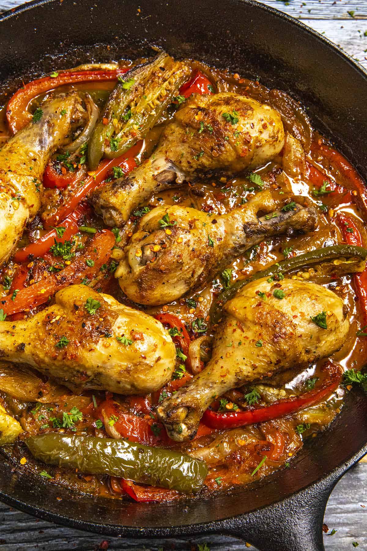 Chicken Drumsticks Recipe with Peppers and Paprika Recipe