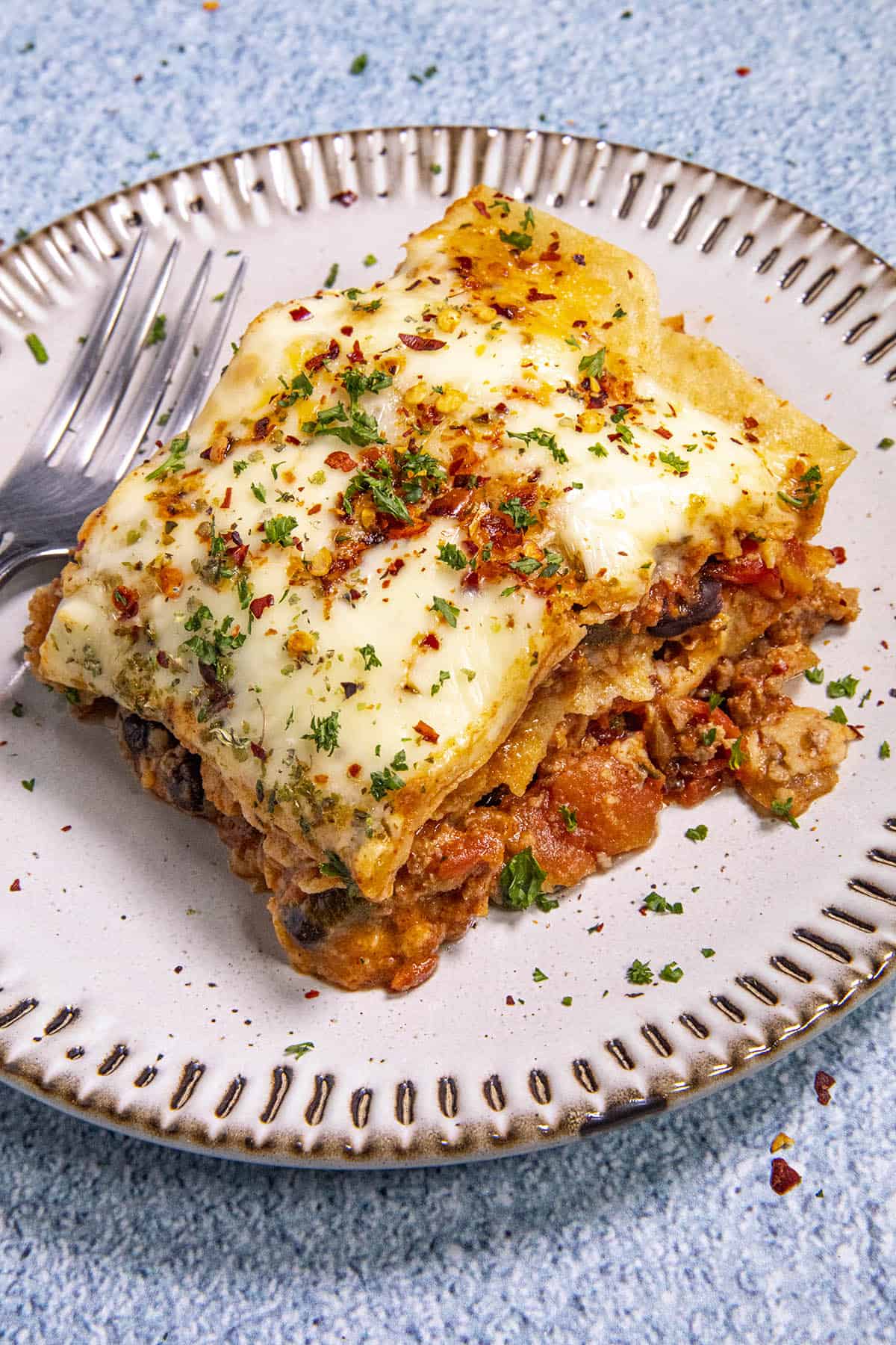 Mexican Lasagna - Chili Pepper Madness