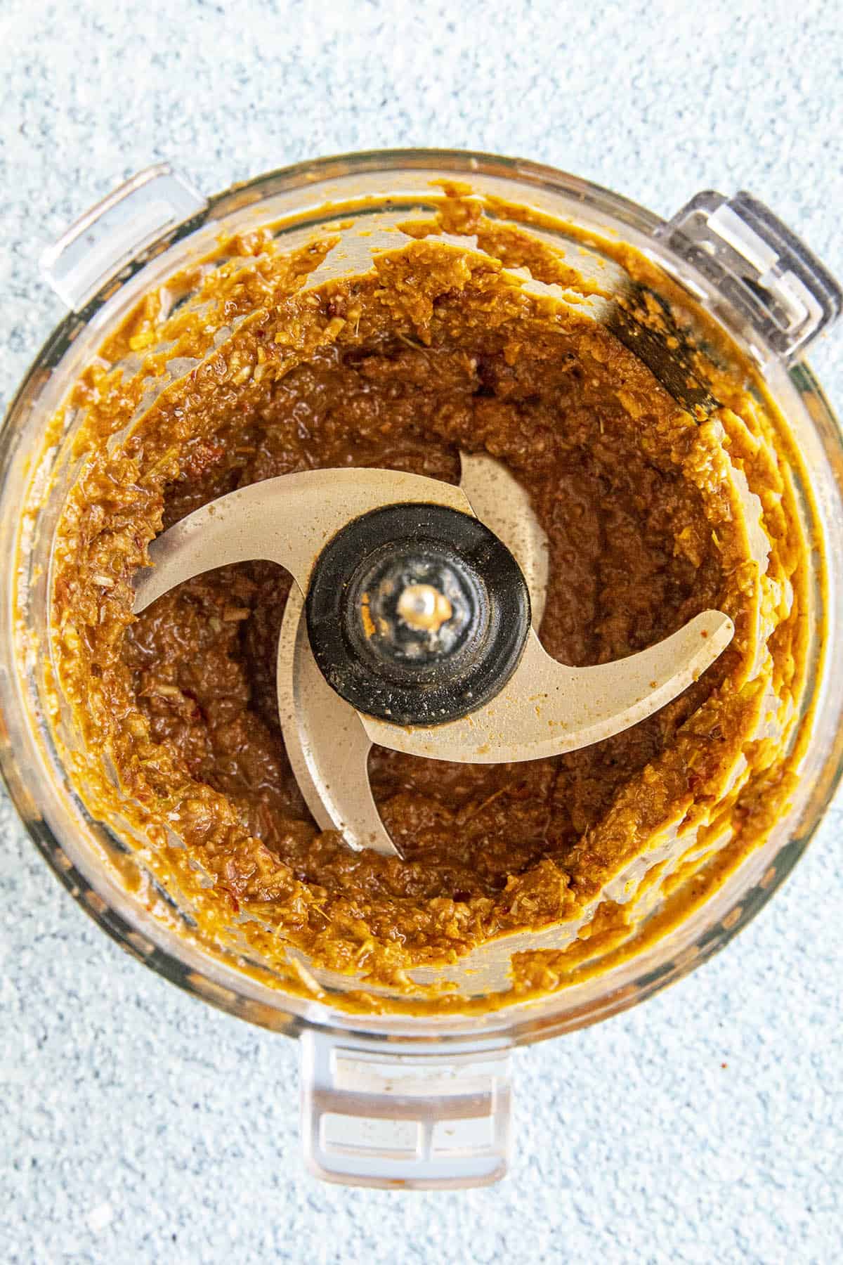 Massaman Curry Paste in a food processor