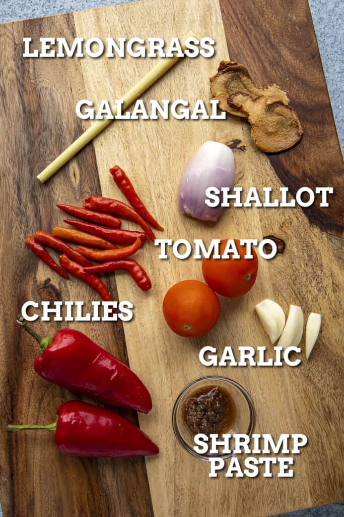 Udang Balado Ingredients