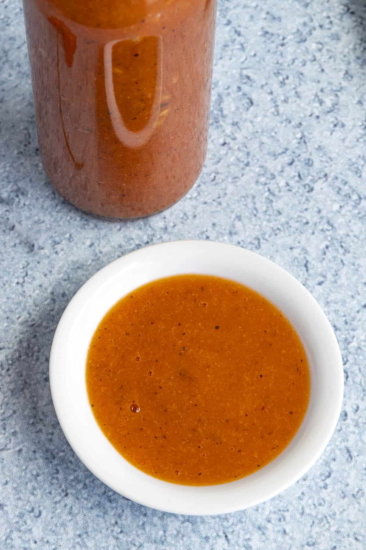 Habanero Hot Sauce in a small serving bowl