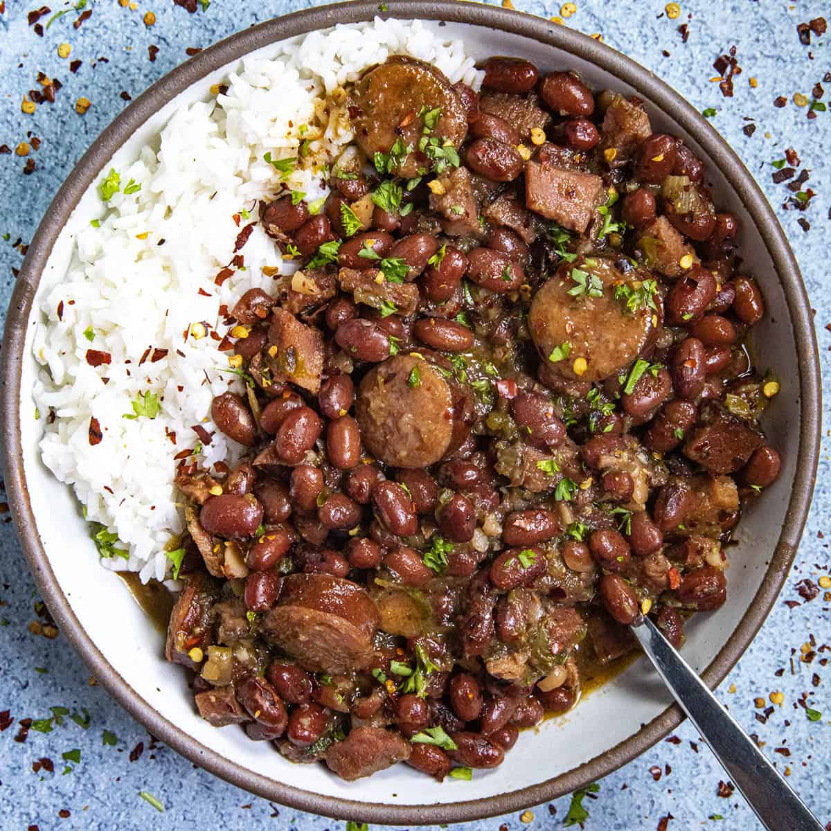 Slow Cooker Red Beans and Rice Recipe - Add a Pinch