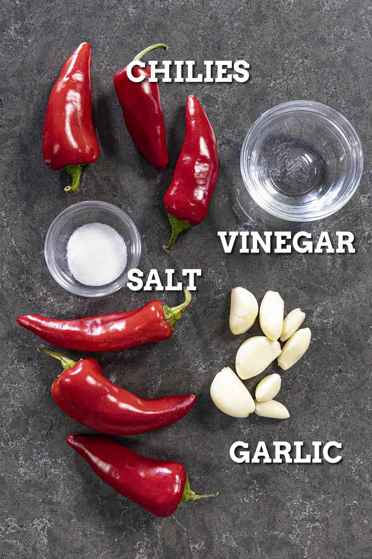 Homemade Chili Garlic Sauce Ingredients