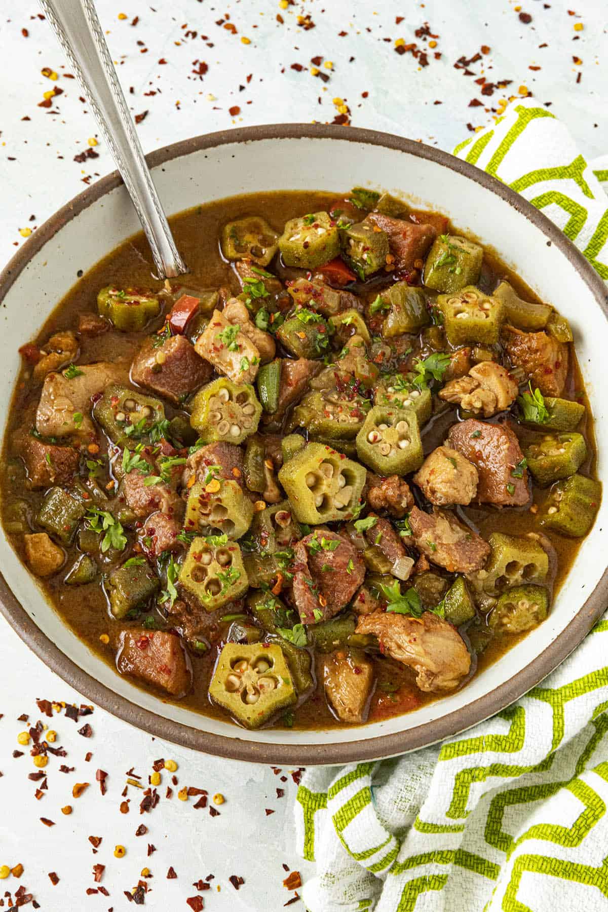Okra Gumbo in a bowl