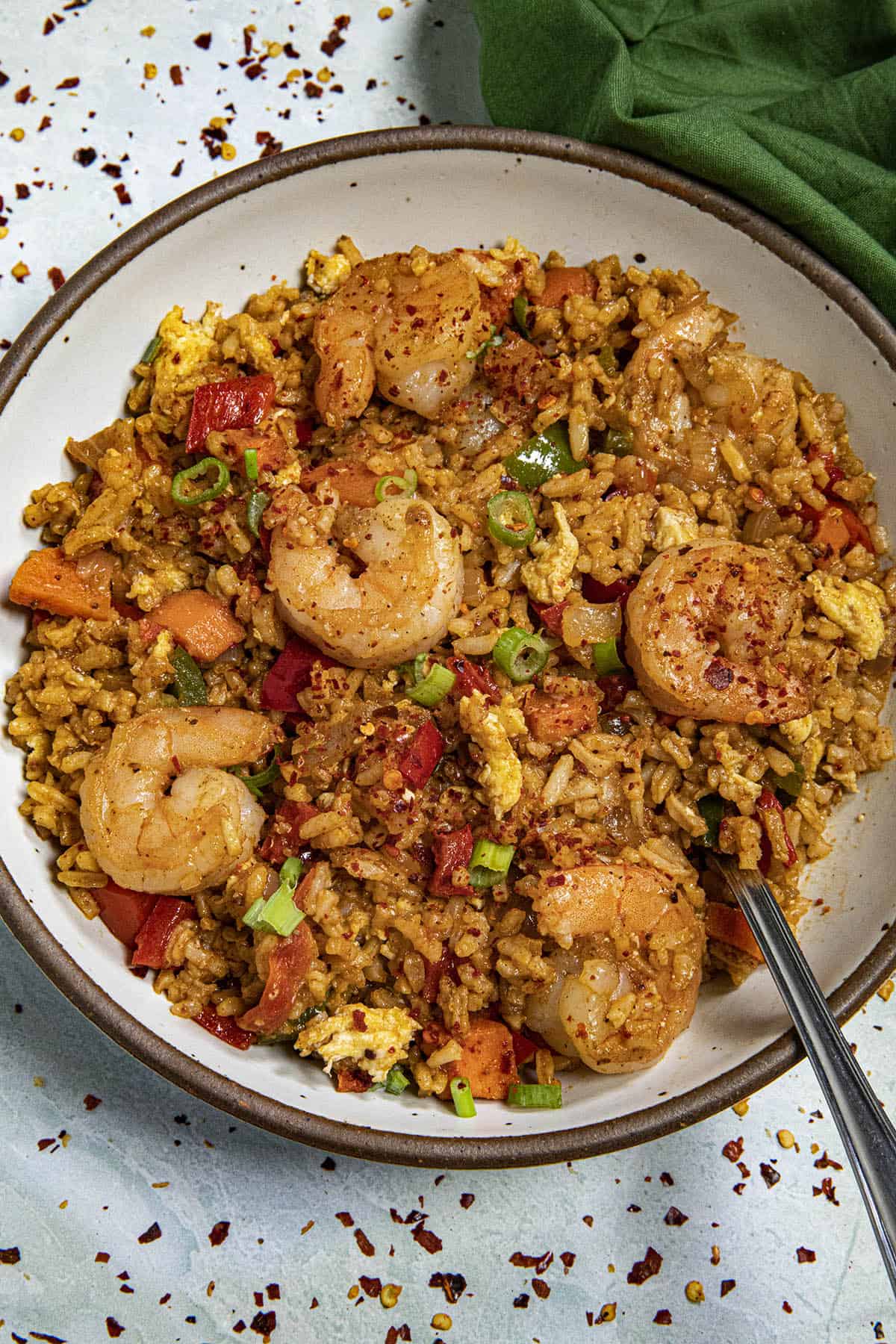 Shrimp Fried Rice in a bowl