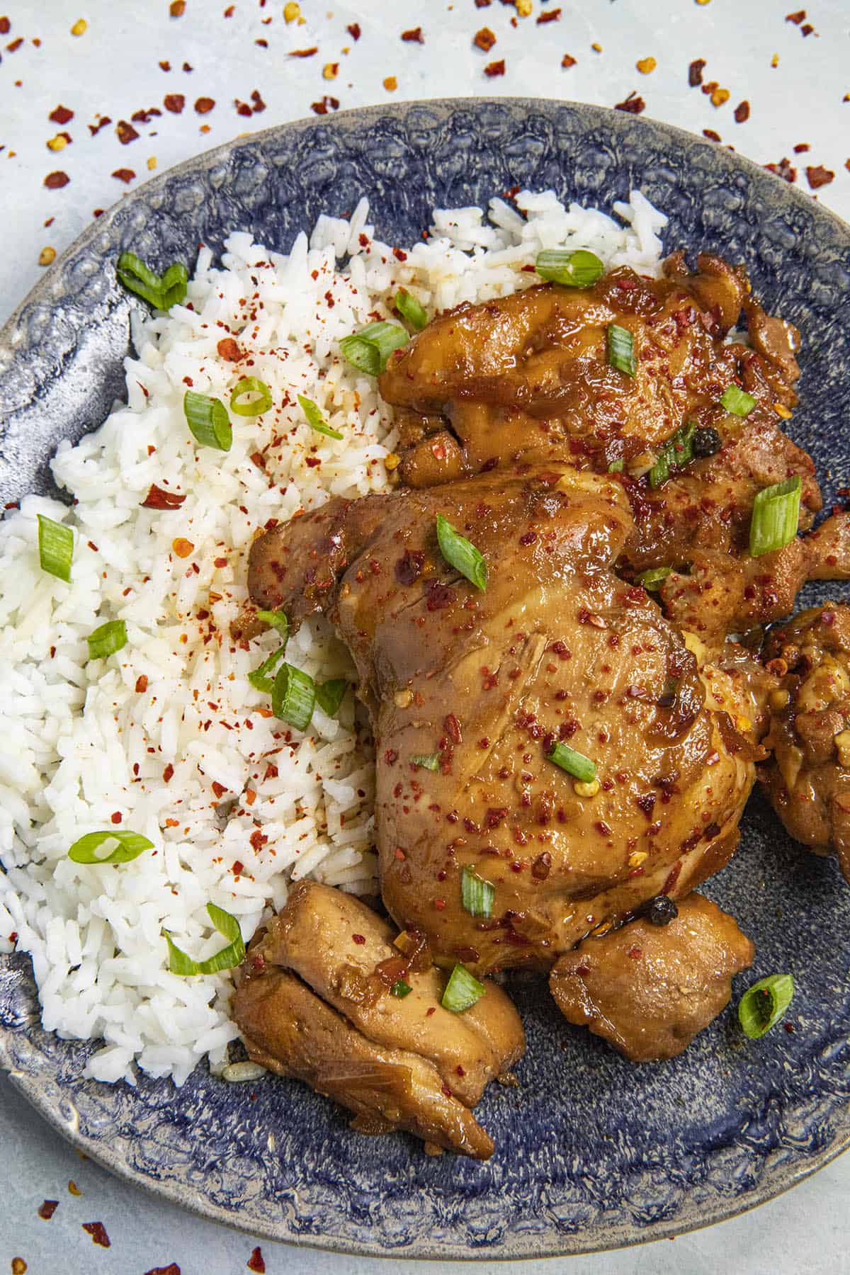 Chicken Adobo served over rice