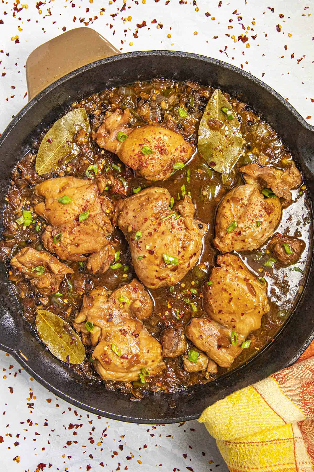 Chicken Adobo in a pan