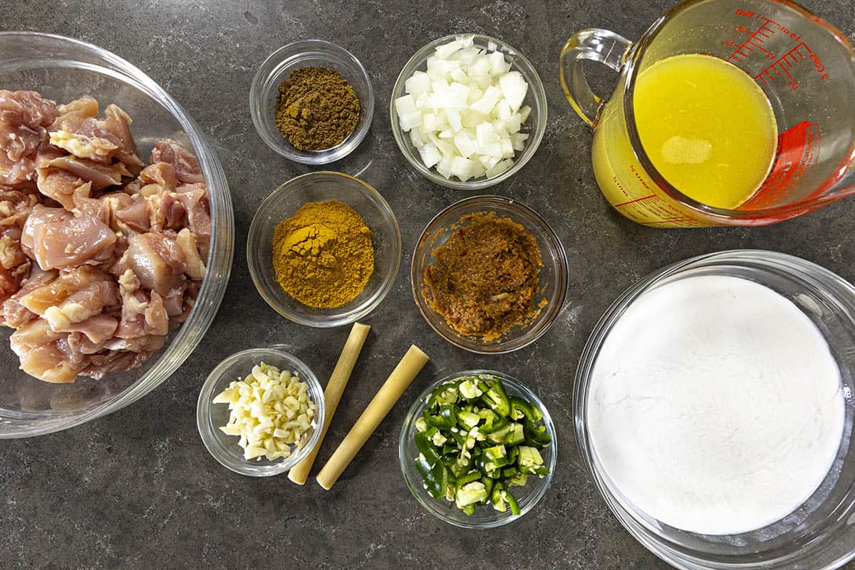 Coconut Curry Chicken Ingredients