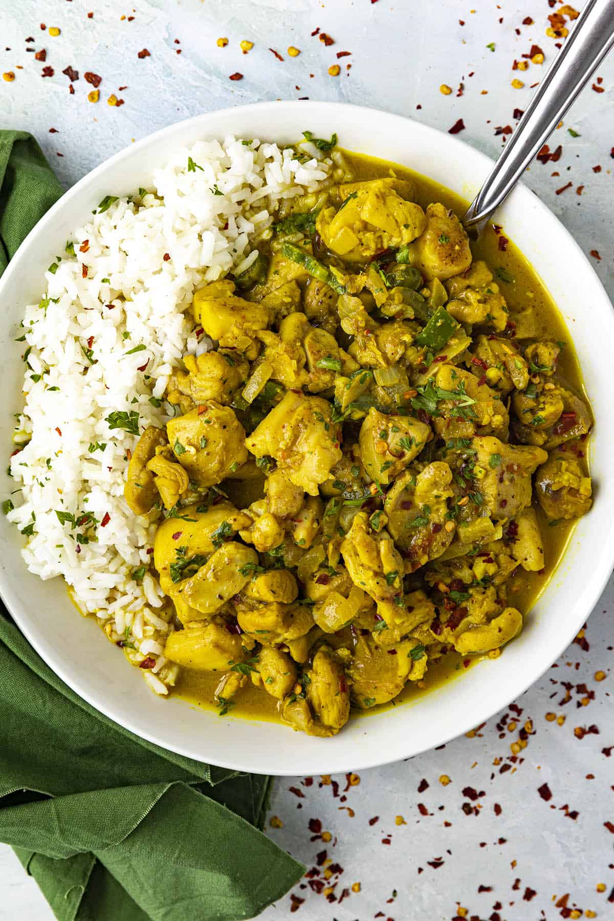 Coconut Curry Chicken in a bowl
