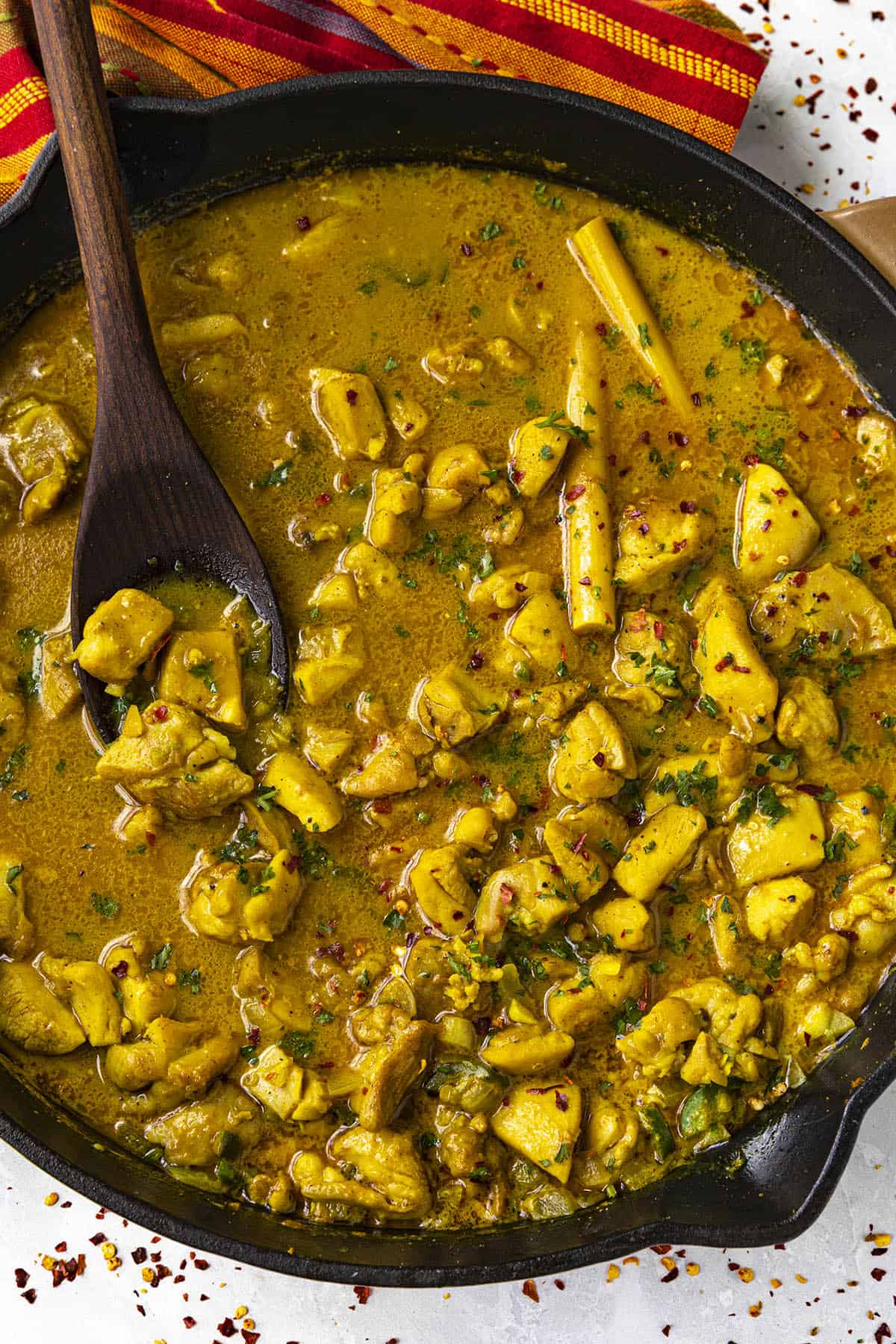 Coconut Curry Chicken in a pan