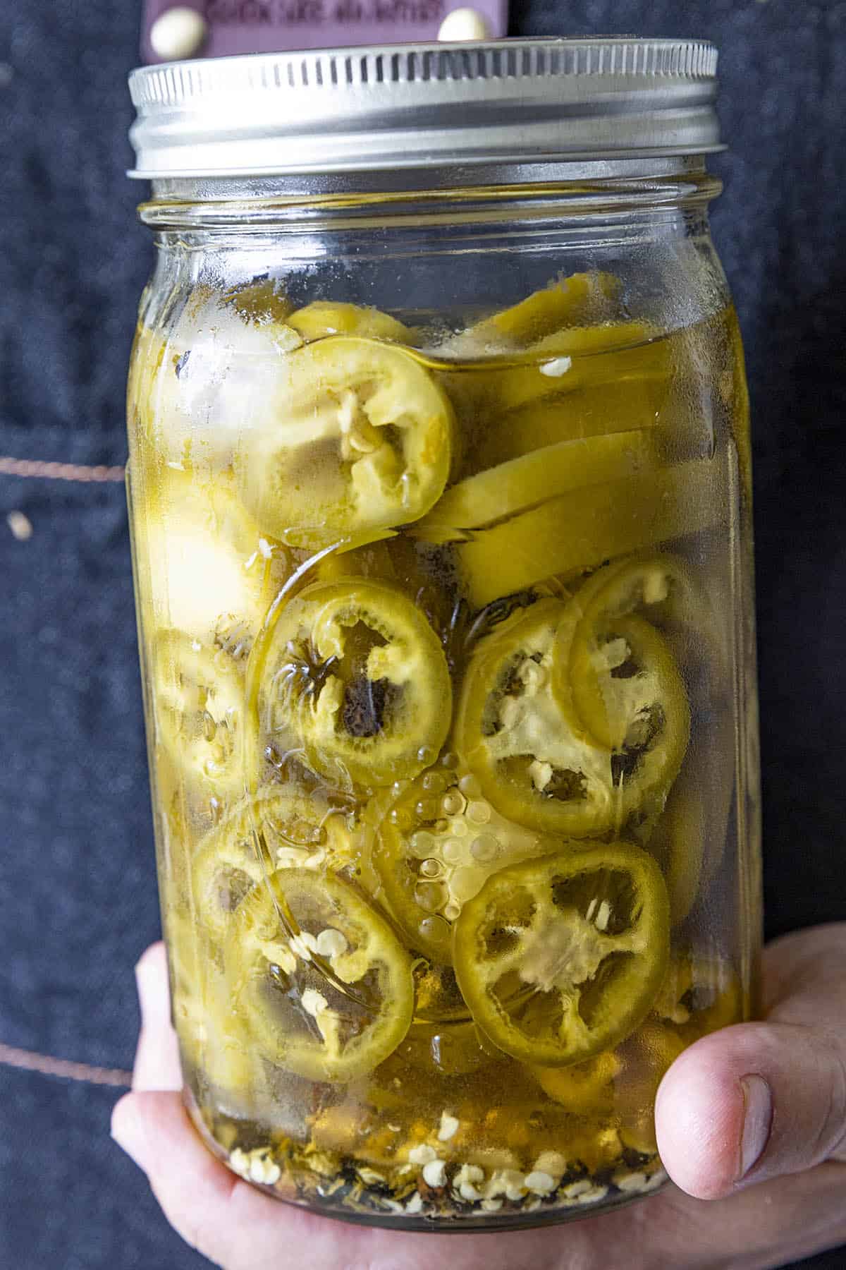 Pickled Jalapenos in a jar