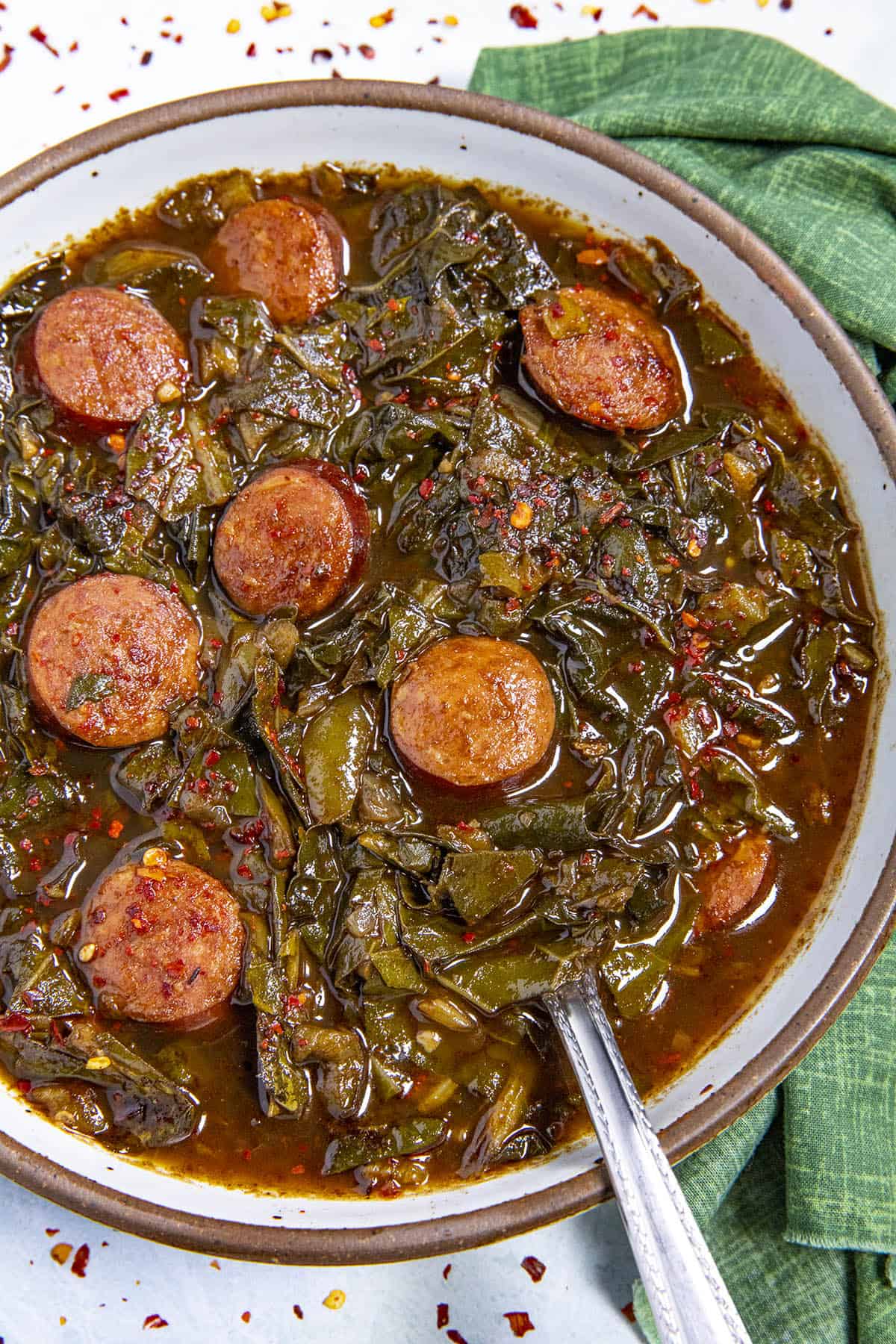 Hearty Gumbo Zherbes in a bowl