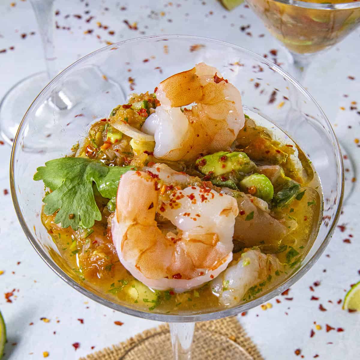 Mexican Shrimp Cocktail (Coctel de Camaron) - Chili Pepper Madness
