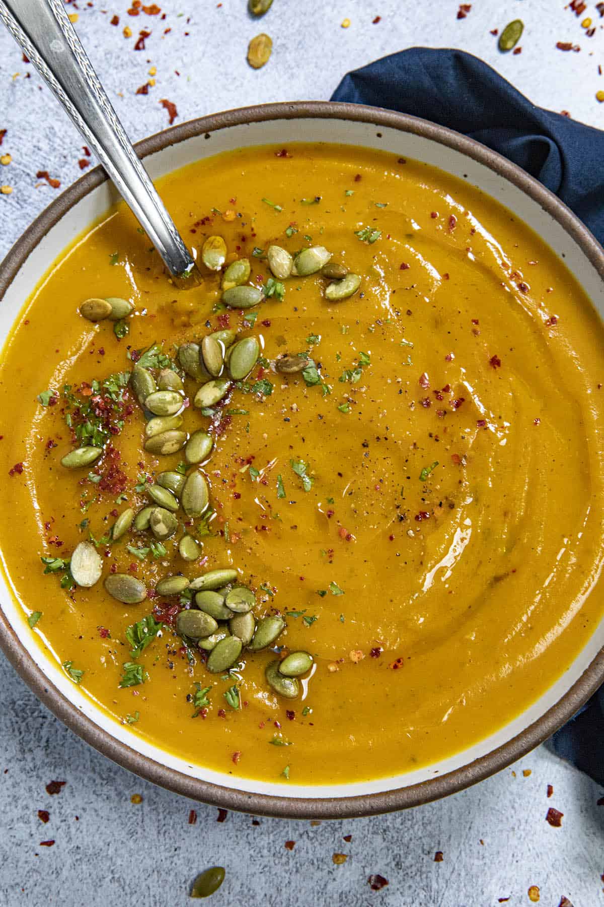 Butternut Squash Soup with pepitas