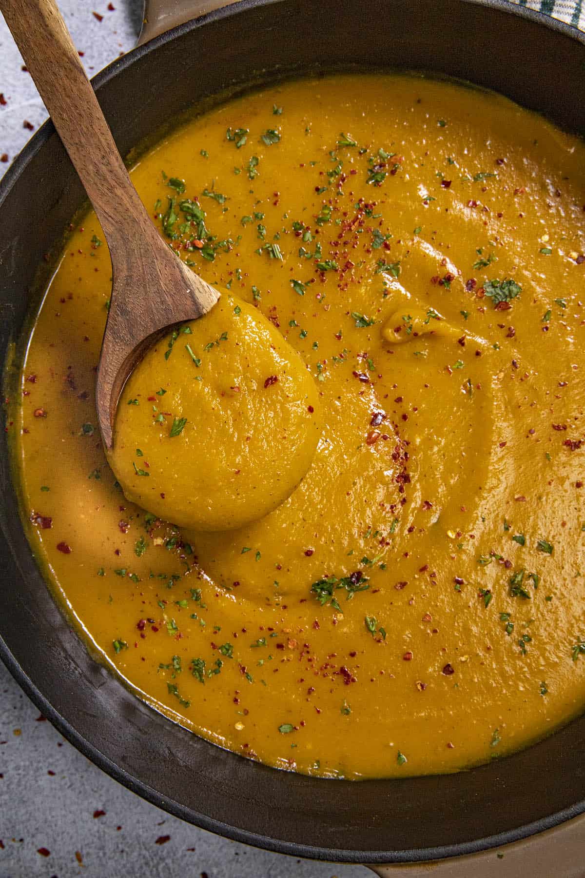 A large helping of Butternut Squash Soup