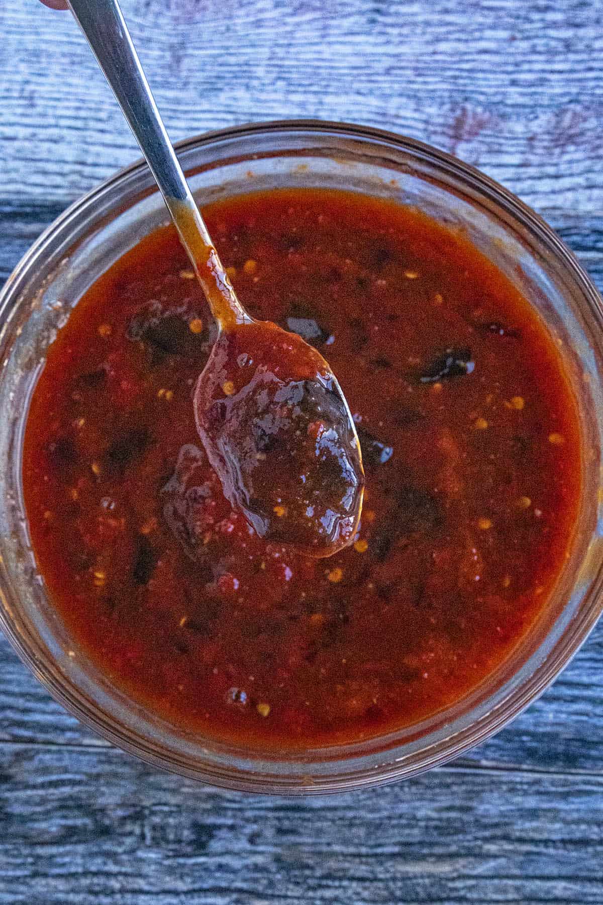 Grape Jelly Meatballs Sauce in a bowl
