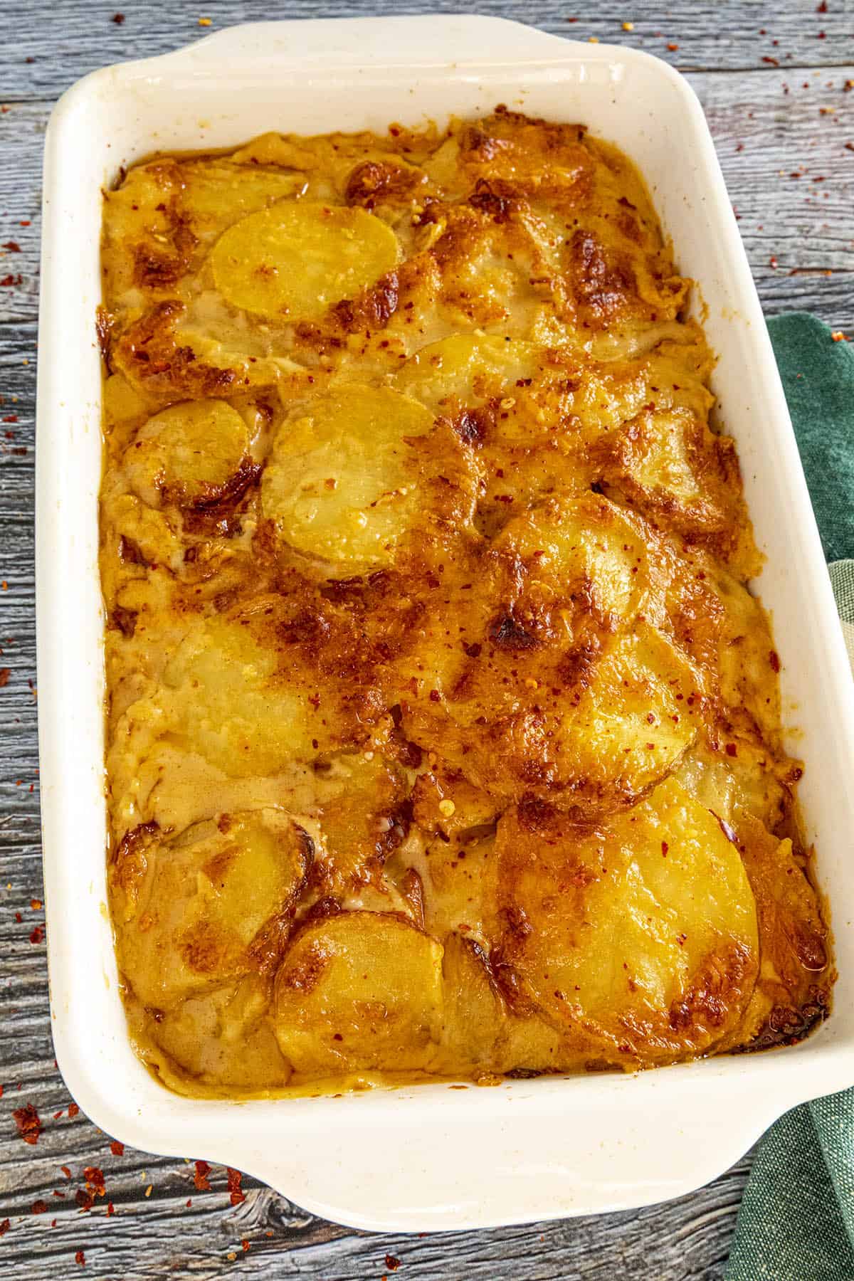 Holiday Scalloped Potatoes ready to serve