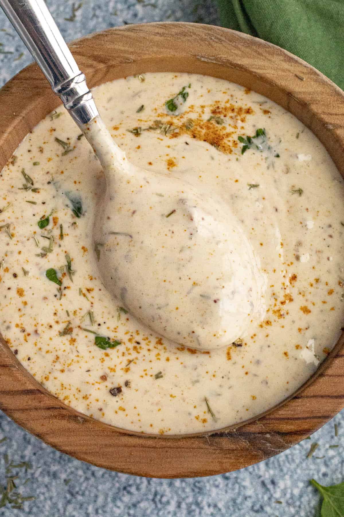 A large spoon of Tartar Sauce