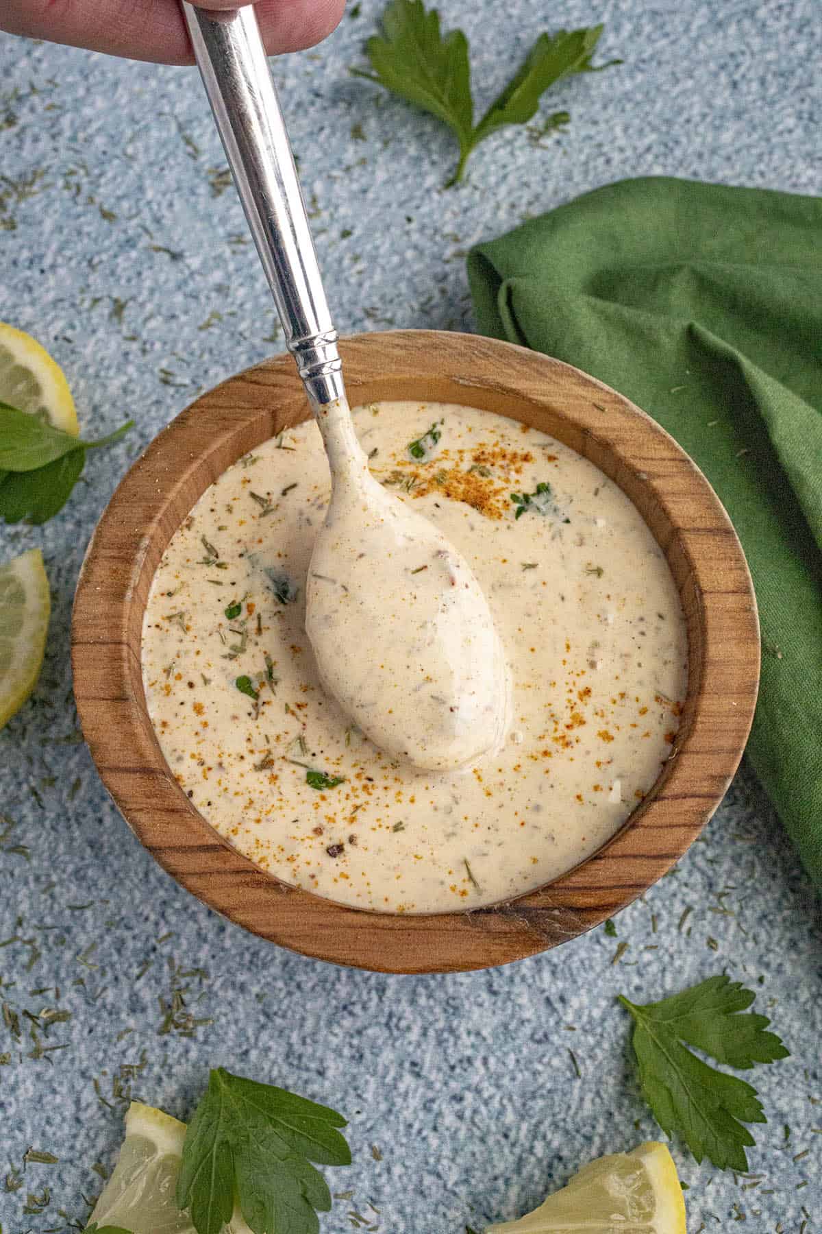 A spoonful of Tartar Sauce