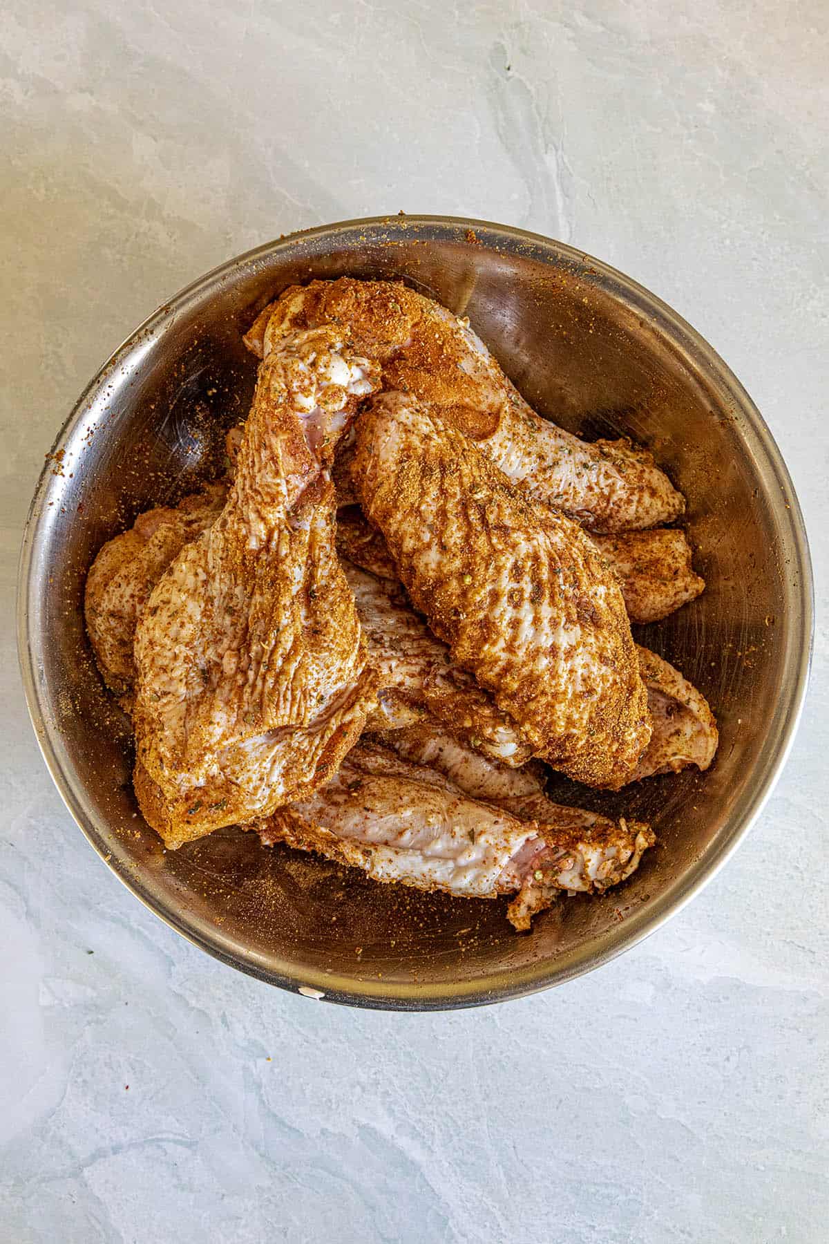 Seasoned Turkey Wings, ready for cooking