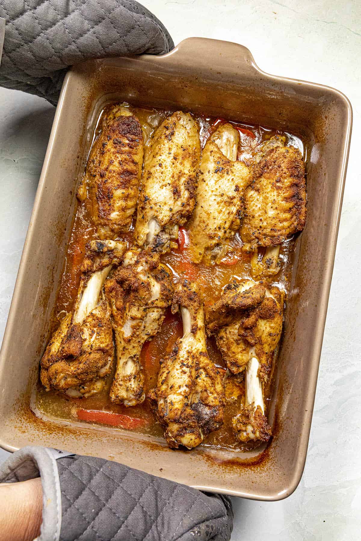 Baked Turkey Wings just out of the oven