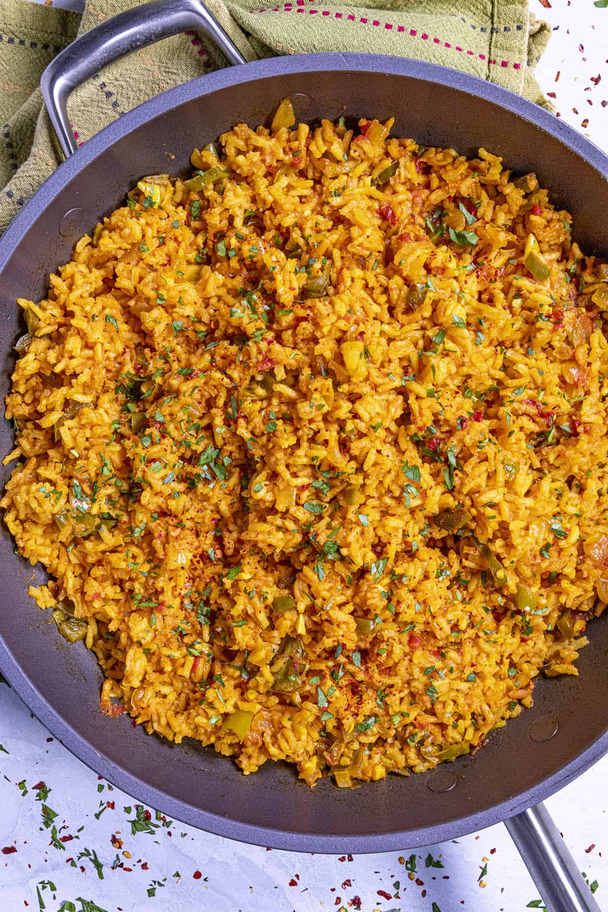 Yellow Rice in a pan