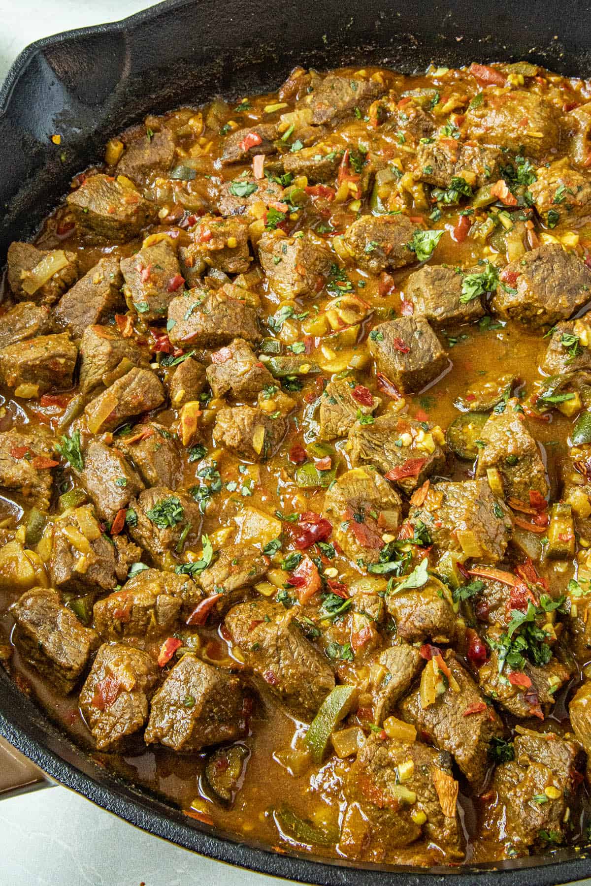 Beef Vindaloo in a pan