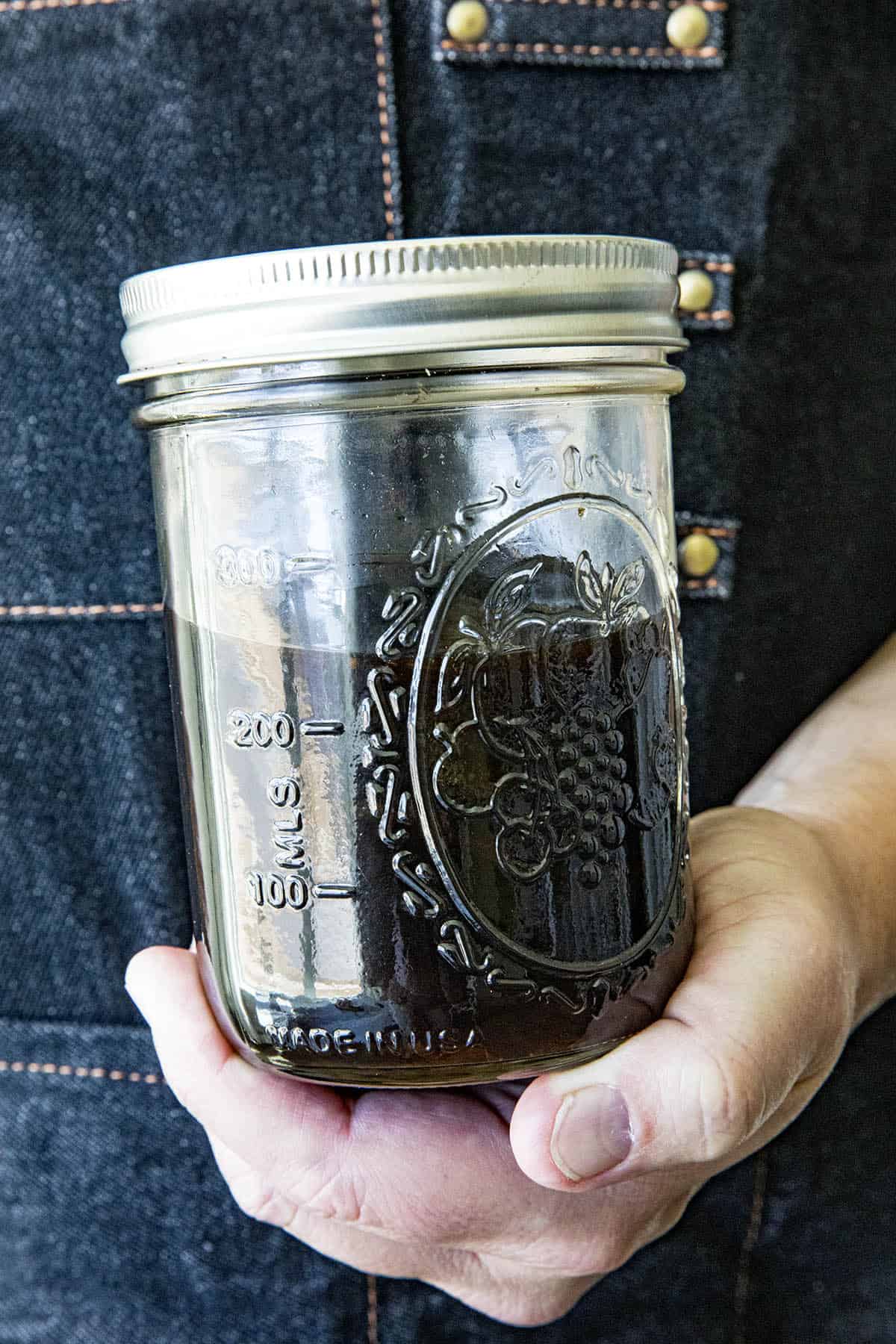 Homemade Ponzu Sauce in a jar