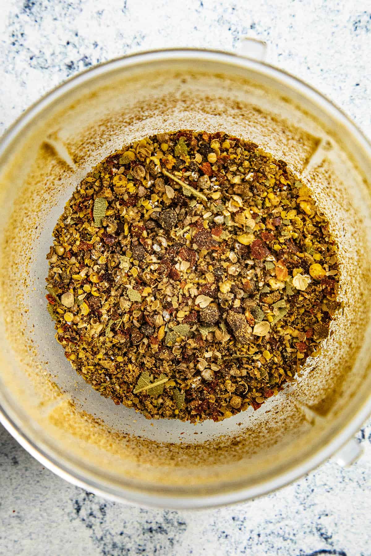 Corned Beef Spices in a food processor