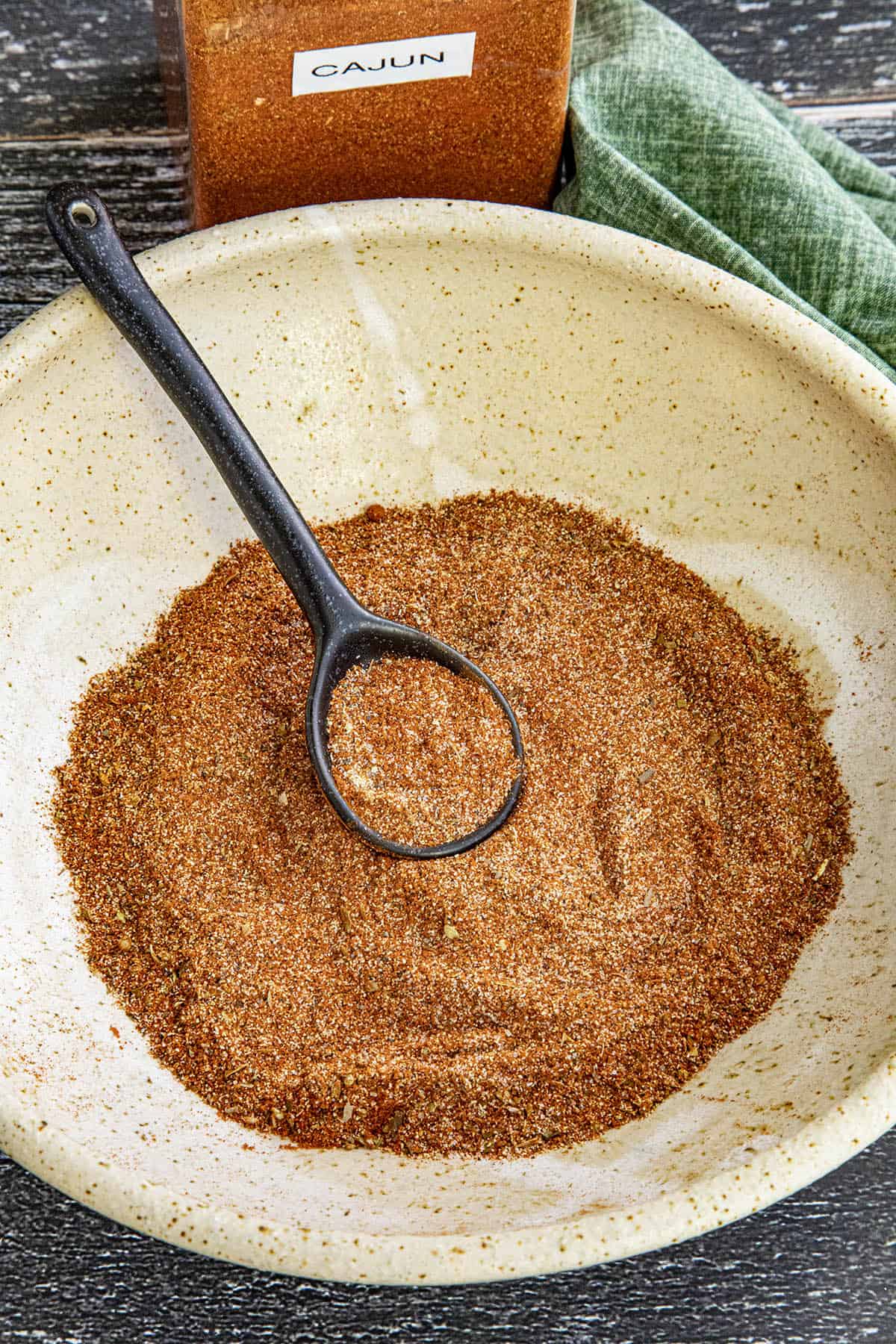 Homemade Cajun spices, ready to enjoy