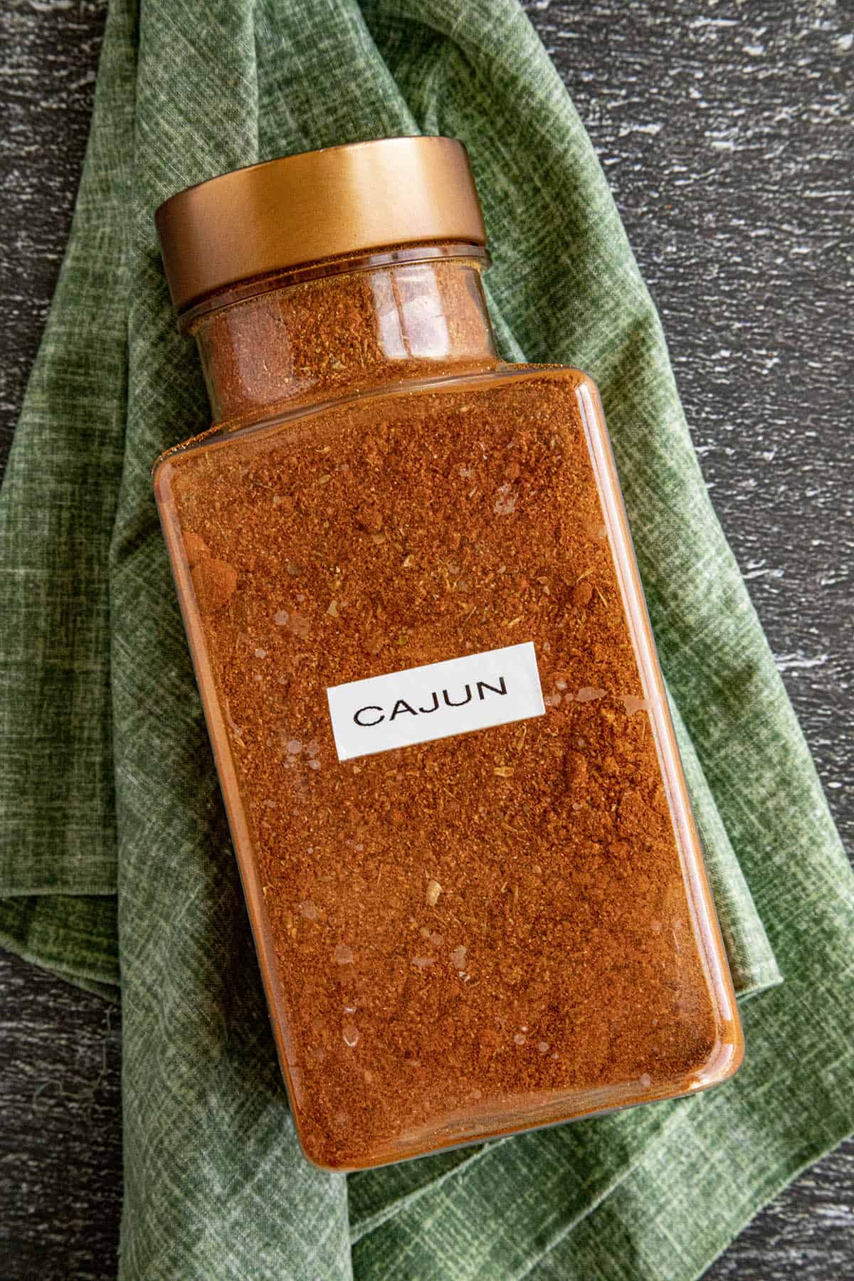 Homemade Cajun Seasoning in a large container