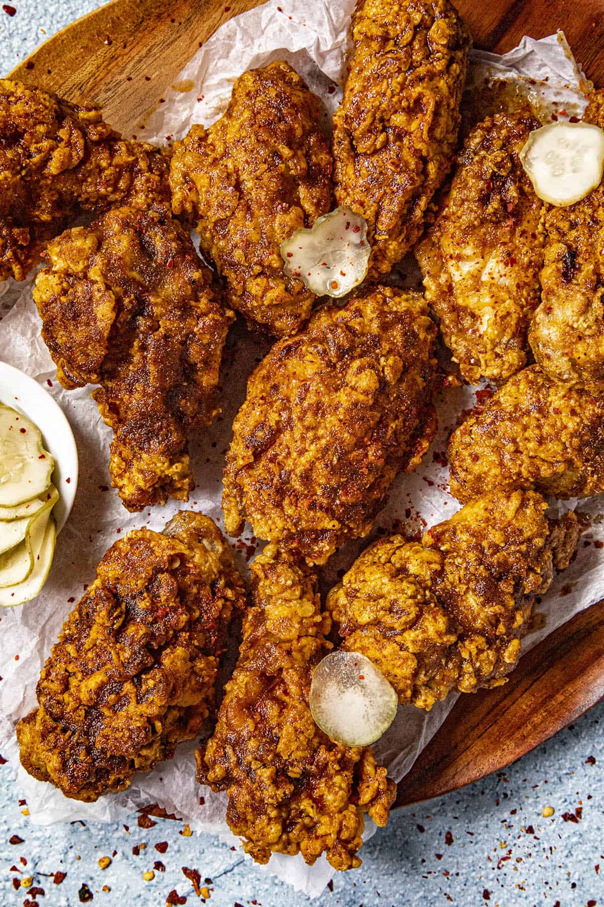 Nashville Hot Chicken Wings on a platter