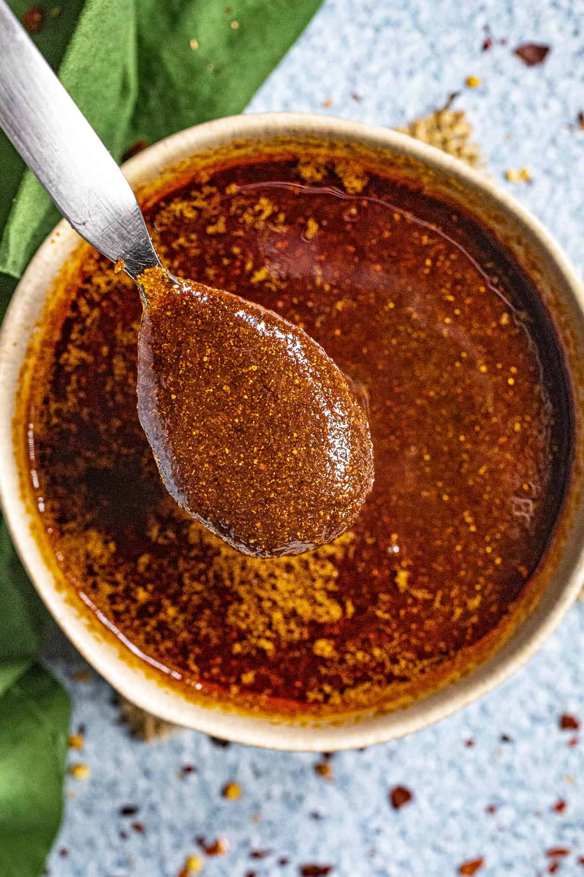 Thick and spicy Nashville Hot Sauce in a bowl
