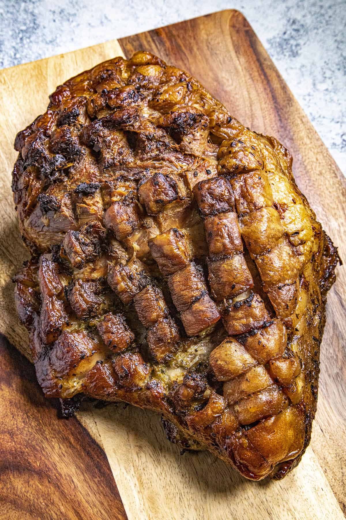 Pernil (Puerto Rican Roast Pork), ready to serve