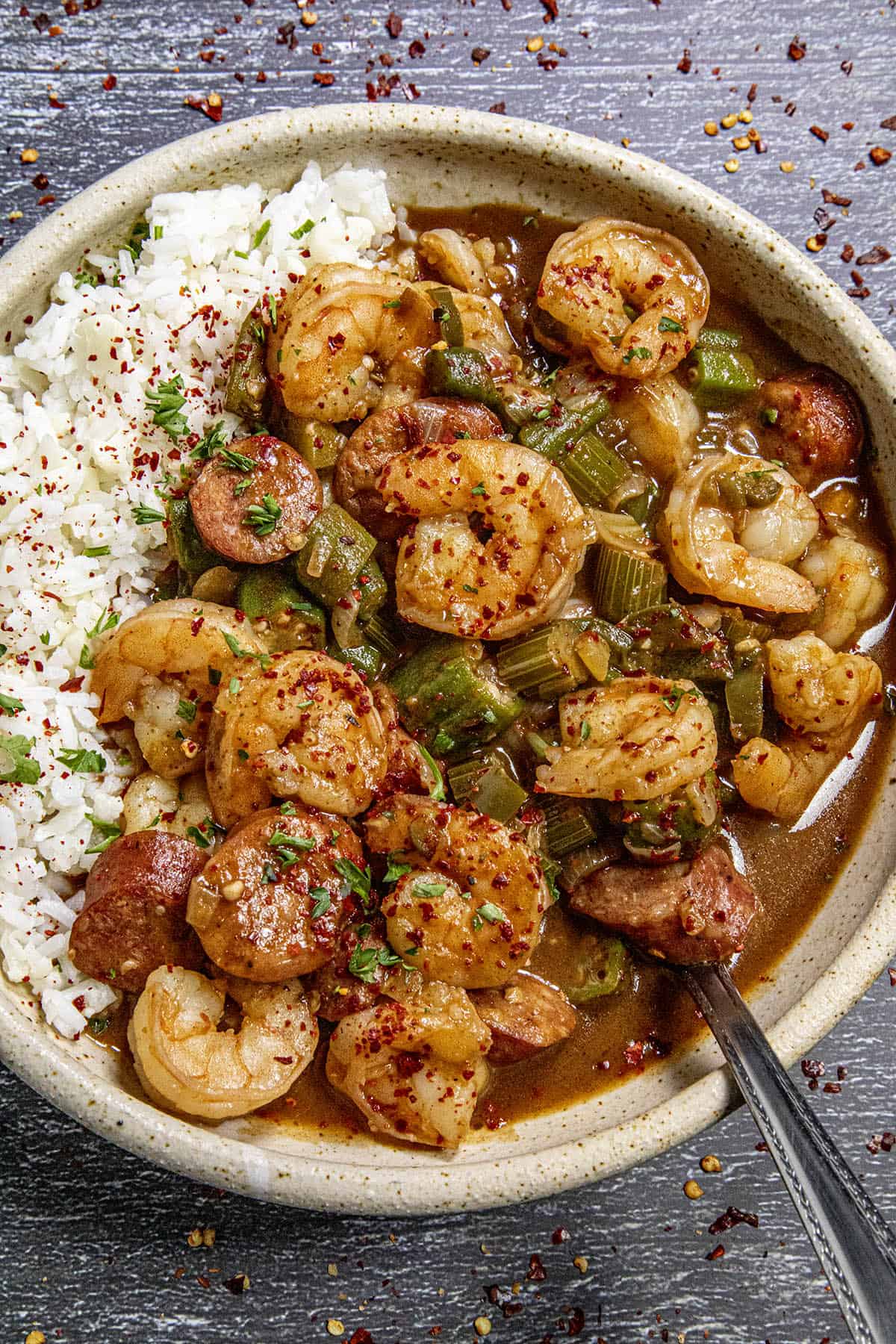 New Orleans Shrimp Sausage Gumbo - My Food Story