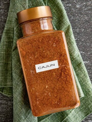 Homemade Cajun Seasoning in a large container