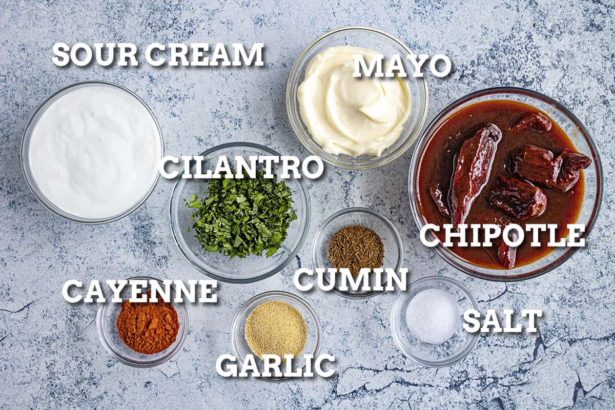 Creamy chipotle sauce ingredients