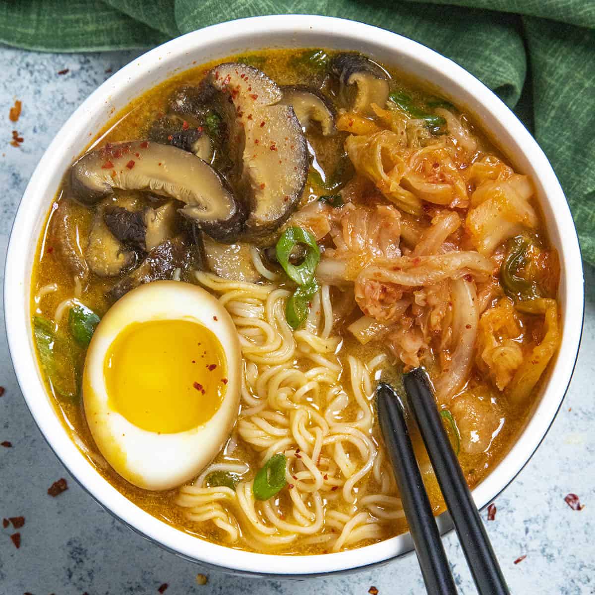 Miso-Mushroom Ramen With Jammy Eggs Recipe