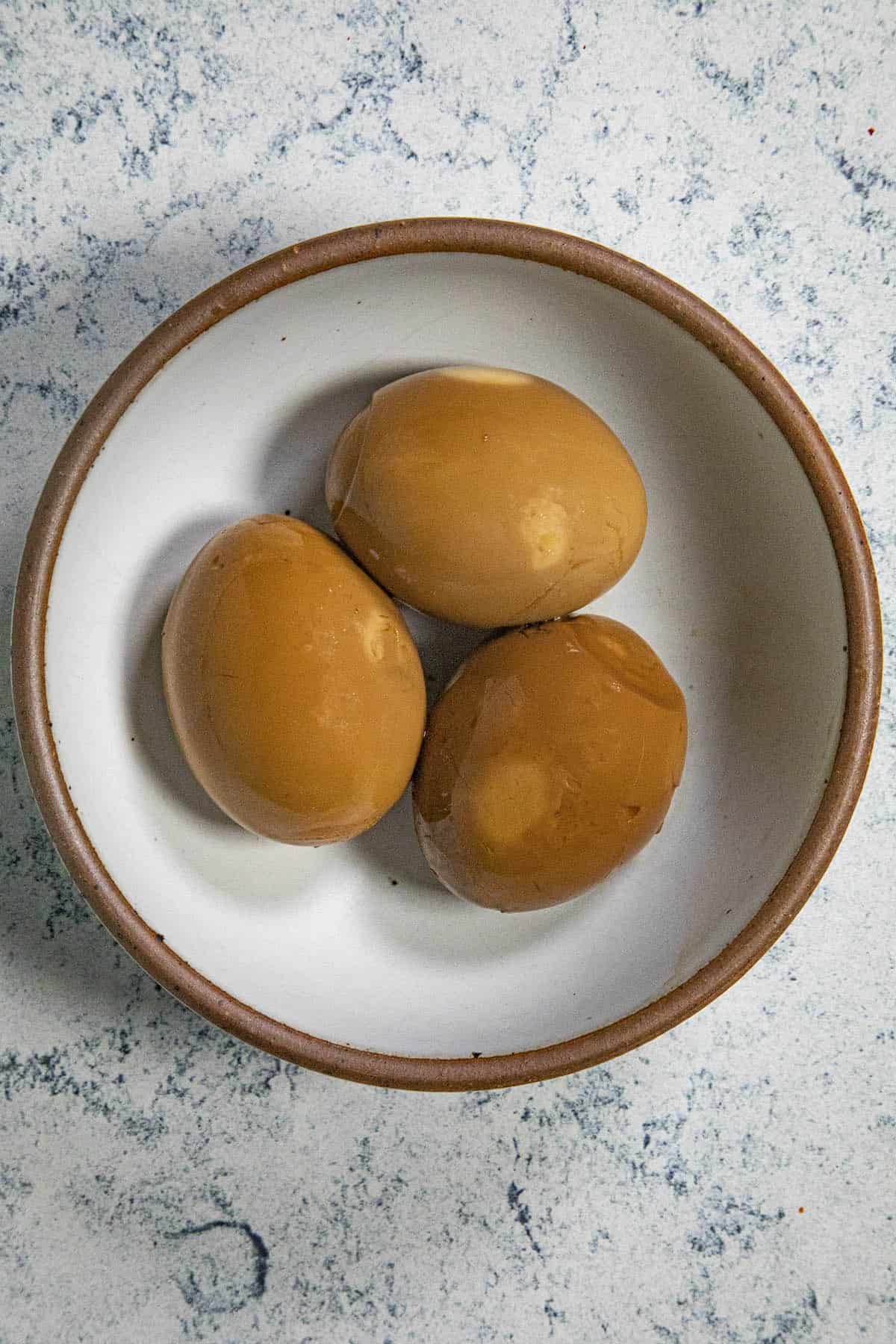 Ramen Eggs in a bowl