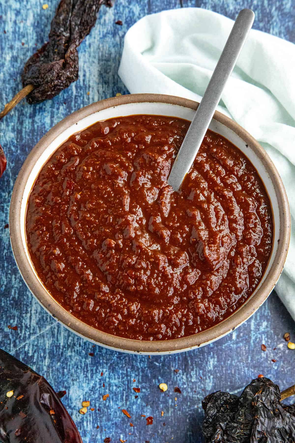 Adobo Sauce in a bowl with a spoon, ready to serve