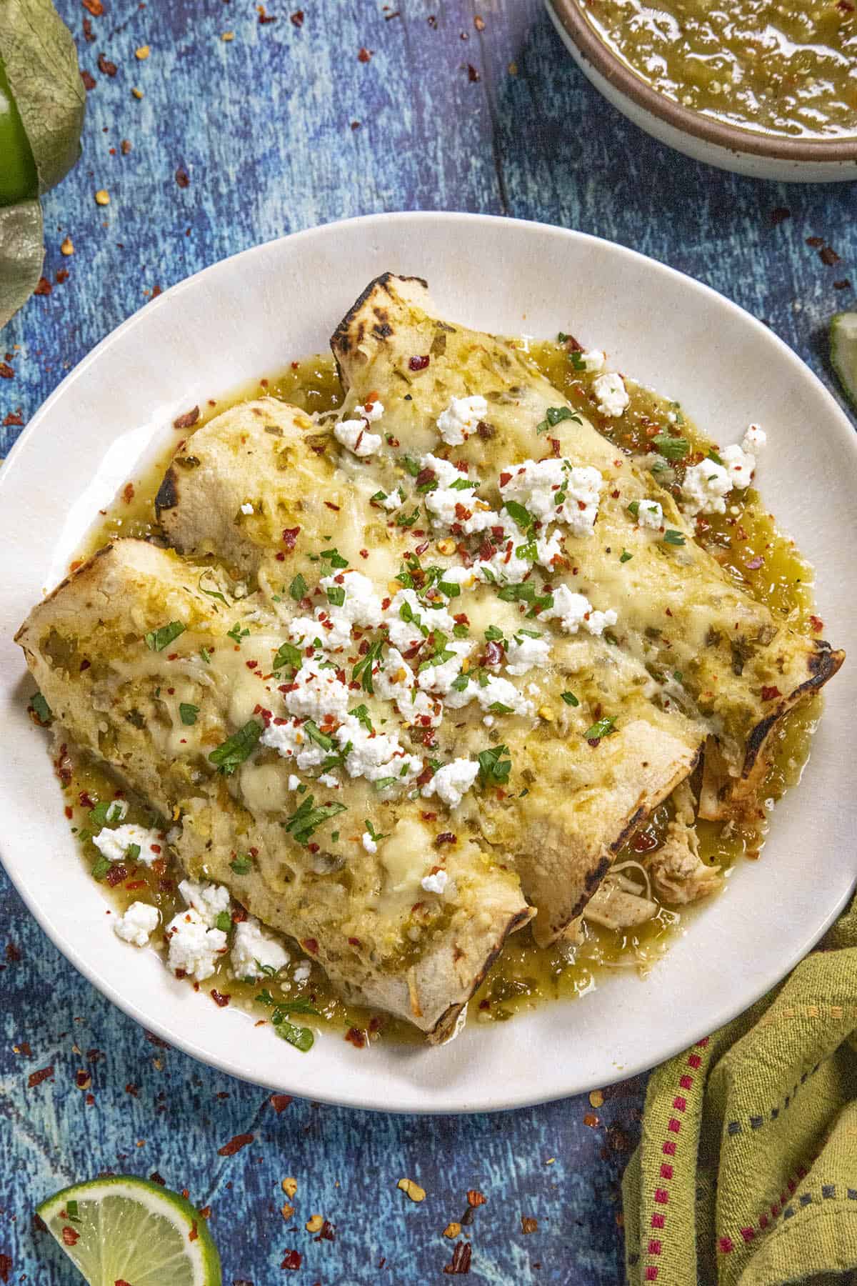 Chicken Enchiladas Verde Recipe (Enchiladas with Green Sauce)