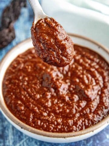 A spoonful of Mexican adobo sauce